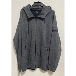 Nike Air Jordan Hoodie Mens XXL Gray Full Zip Jumpman Fleece Lined Athletic